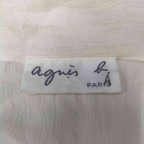 アニエスベー agnes b. PARIS フランス製 シルク シアー シャツブラウス レディース 2
