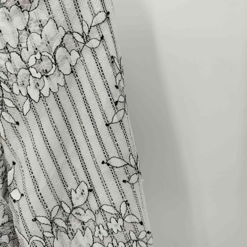 ザラ ZARA ストライプレイヤードレースブラウス レディース S