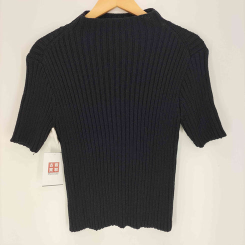ニューヨーカー NEWYORKER アクリル ナイロン ラメ ボトルネック 畦編み ニット Tシャツ レディース import:M