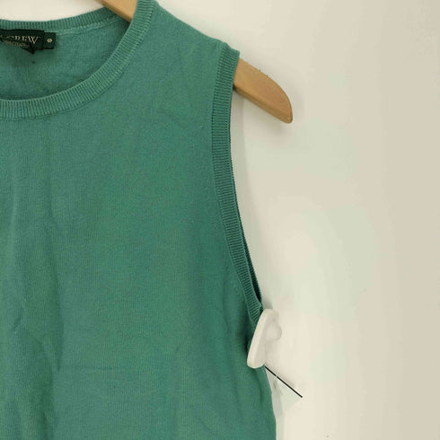 ジェイクルー J.CREW 90S 緑タグ ポルトガル製 コットン ニット ノースリーブ トップス レディース import:S