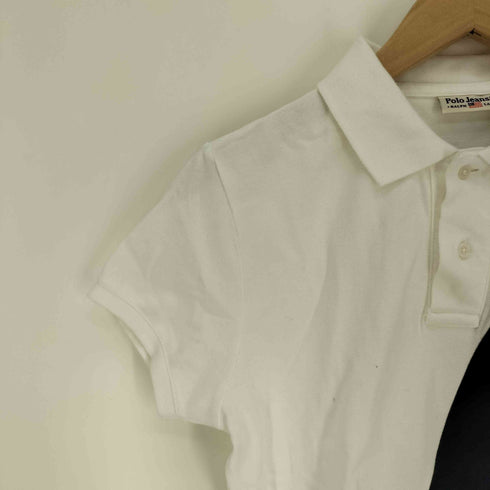 ポロジーンズ RL POLO JEANS CO. 星条旗 ロゴ タブ ライン ポロ シャツ レディース import:M