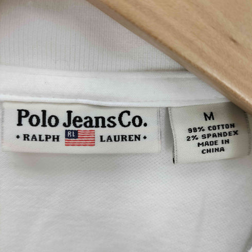 ポロジーンズ RL POLO JEANS CO. 星条旗 ロゴ タブ ライン ポロ シャツ レディース import:M