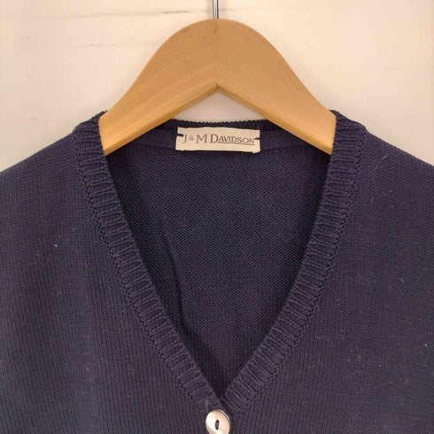 ジェイアンドエムデヴィッドソン J&M Davidson ベルギー製 シェルボタン S/S コットン ニット カーディガン レディース