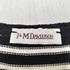 ジェイアンドエムデヴィッドソン J&M Davidson ベルギー製 シェルボタン ボーダー S/S コットン ニット カーディガン レディース