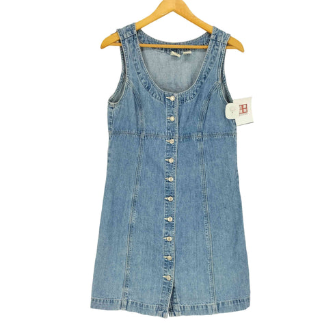 ギャップ Gap ボタンフライ ノースリーブ デニムワンピース レディース