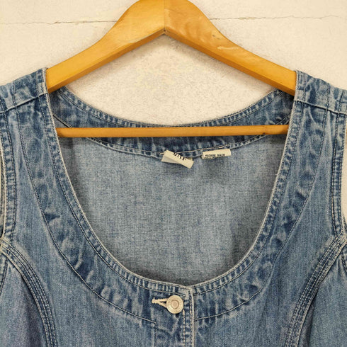 ギャップ Gap ボタンフライ ノースリーブ デニムワンピース レディース