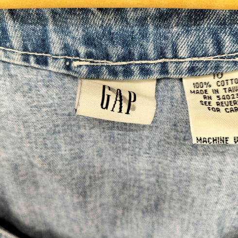 ギャップ Gap ボタンフライ ノースリーブ デニムワンピース レディース