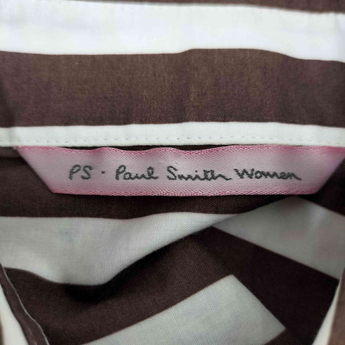ピーエスポールスミス PS Paul Smith woman 転写 花柄 S/S ストライプ シャツ レディース EUR:40