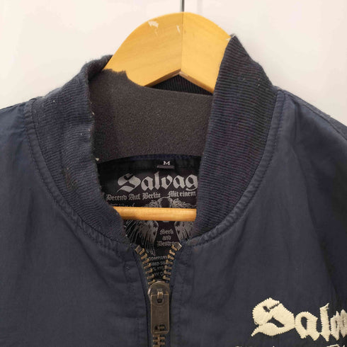 アルファインダストリーズ ALPHA INDUSTRIES SALVAGE 刺繍デザイン MA-1 フライトジャケット メンズ import:M