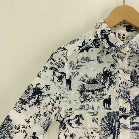 ポールスミス Paul Smith PINK 総柄 レース 刺繍 L/S シャツ レディース EUR:40