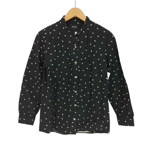 アーペーセー A.P.C. 総柄 バンドカラー L/S シャツ レディース import:XS