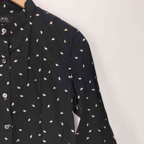 アーペーセー A.P.C. 総柄 バンドカラー L/S シャツ レディース import:XS