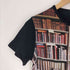 ポールスミスブラック Paul Smith BLACK 本棚 総柄 プリント S/S Tシャツ レディース import:M