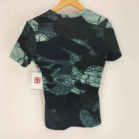 プリーツプリーズイッセイミヤケ PLEATS PLEASE ISSEY MIYAKE 90S 97AW 総柄 プリント ポリ S/S Tシャツ レディース JPN:3