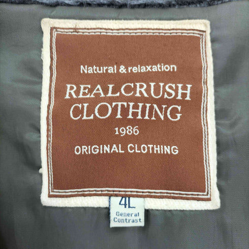REAL CRUSH CLOTHING N-3B 型 ナイロン ミリタリー フライト ジャケット 八の字ジップ メンズ 4L