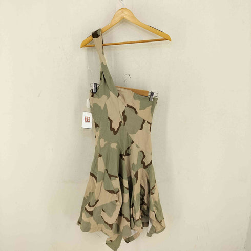 ジュンヤワタナベコムデギャルソン JUNYA WATANABE COMME des GARCONS 06SS 迷彩柄 アシンメトリーワンショルダーワンピース 再構築 レディース SS