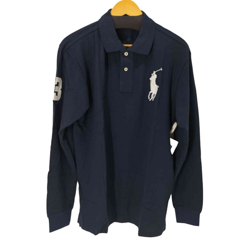 ポロラルフローレン POLO RALPH LAUREN CUSTOM FIT ビッグポニー刺繍 L/S ポロシャツ メンズ import:XL
