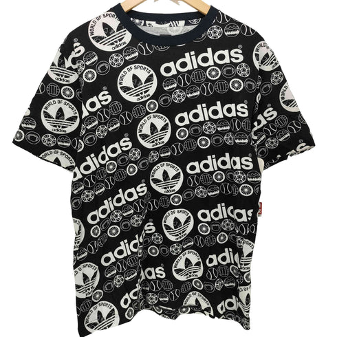 アディダス adidas 00s 総柄 プリントTシャツ トレフォイルロゴ メンズ JPN:M
