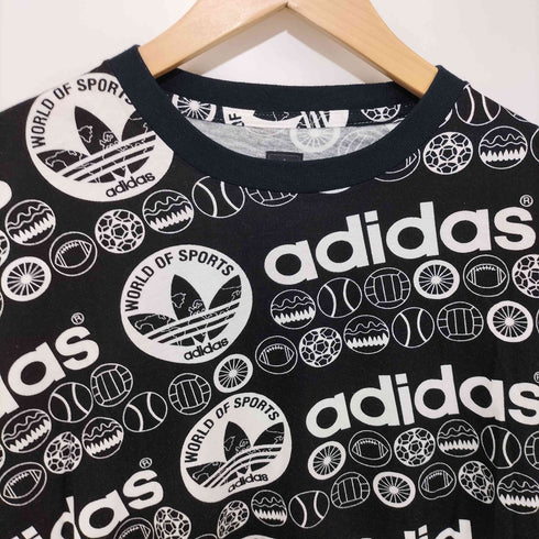 アディダス adidas 00s 総柄 プリントTシャツ トレフォイルロゴ メンズ JPN:M