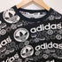 アディダス adidas 00s 総柄 プリントTシャツ トレフォイルロゴ メンズ JPN:M