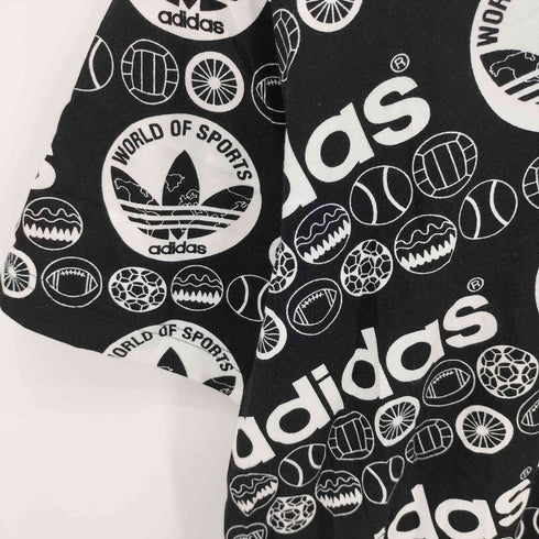 アディダス adidas 00s 総柄 プリントTシャツ トレフォイルロゴ メンズ JPN:M