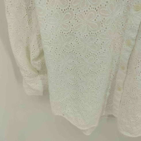 ザラ ZARA フラワーデザインレース L/S ブラウス レディース import:XS