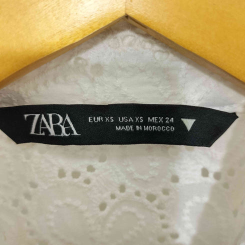 ザラ ZARA フラワーデザインレース L/S ブラウス レディース import:XS
