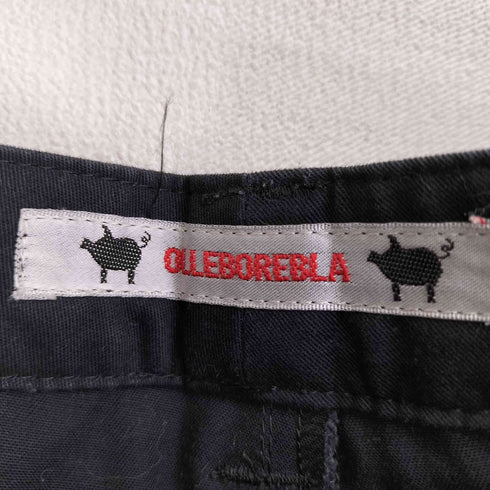 アルベロベロ OLLEBOREBLA バックエプロン付 マルチポケット ダーツトラウザー ブタさん レディース