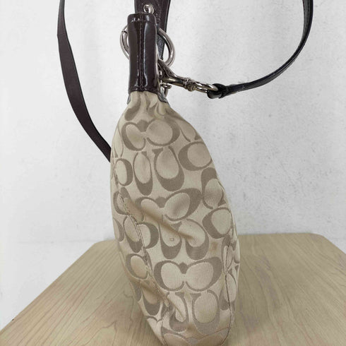コーチ COACH シグネチャーロゴエナメルレザーショルダーバッグ レディース