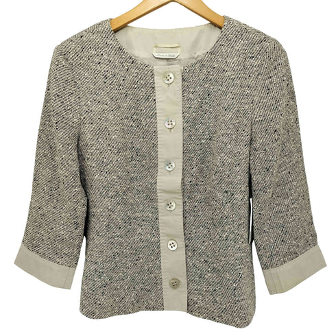 マックスマーラ MAX MARA 銀タグ ノーカラー ツイードジャケット レディース JPN:40
