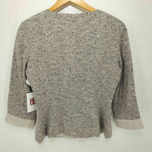 マックスマーラ MAX MARA 銀タグ ノーカラー ツイードジャケット レディース JPN:40