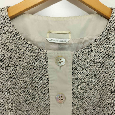 マックスマーラ MAX MARA 銀タグ ノーカラー ツイードジャケット レディース JPN:40