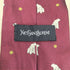 イヴサンローラン Yves Saint Laurent 犬柄 シルクネクタイ メンズ