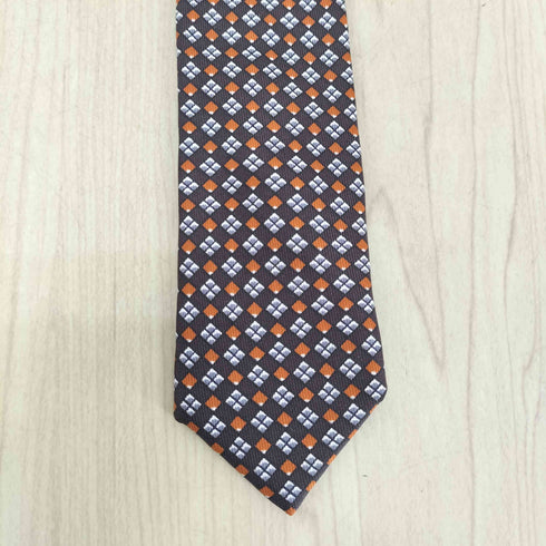 イヴサンローラン Yves Saint Laurent 総柄シルクネクタイ メンズ