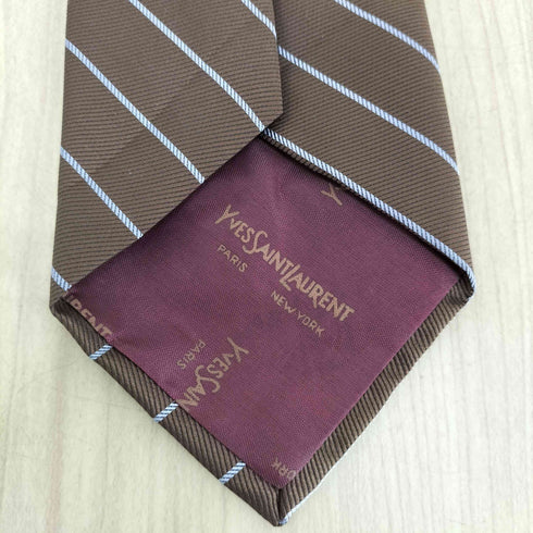 イヴサンローラン Yves Saint Laurent ロゴ刺繍シルクネクタイ メンズ