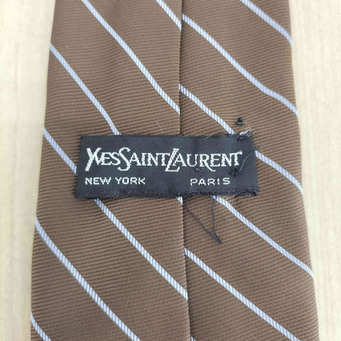 イヴサンローラン Yves Saint Laurent ロゴ刺繍シルクネクタイ メンズ