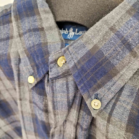 ラルフローレン RALPH LAUREN blaire ボタンダウン L/Sチェック シャツ メンズ import:L