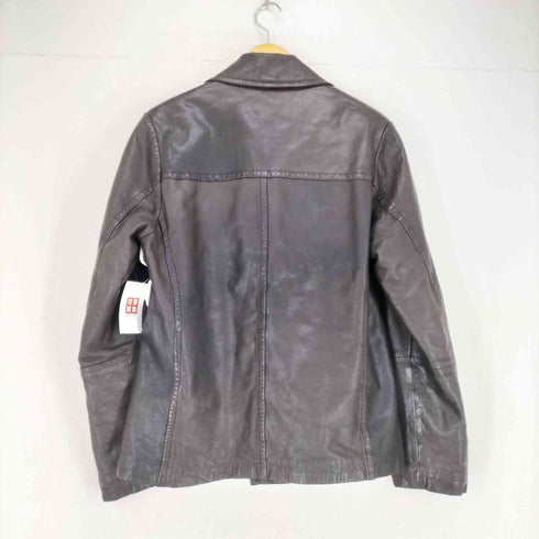 NewYorkIndustrie ラムレザーピーコート メンズ 50