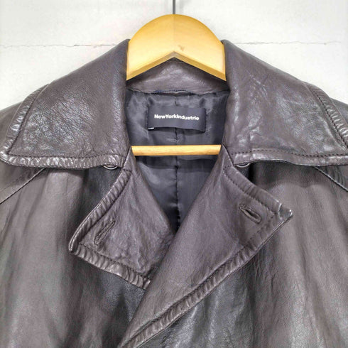 NewYorkIndustrie ラムレザーピーコート メンズ 50