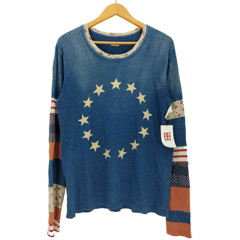 キャピタル KAPITAL long sleeve t-shirt USA star-spangled flag IDG天竺ベッツィーロス ヒッピーロンT メンズ JPN:L