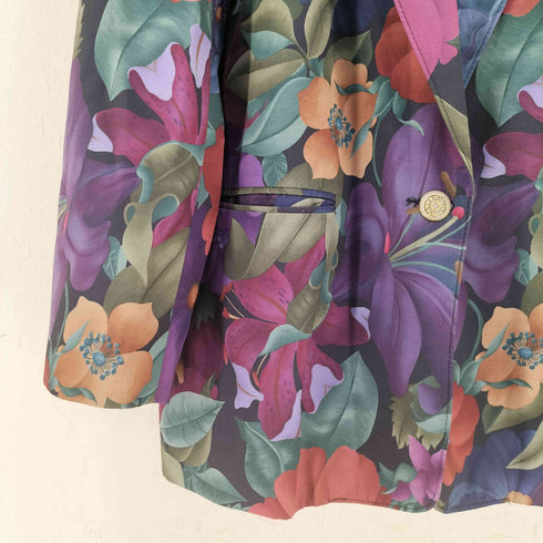 アルフレッドダナー ALFRED DUNNER USA製 花柄 テーラードジャケット メンズ 16