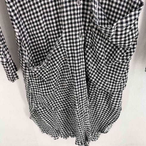 ツモリチサト TSUMORI CHISATO 18ss ギンガムチェック シワ加工 シャツワンピース レディース 2