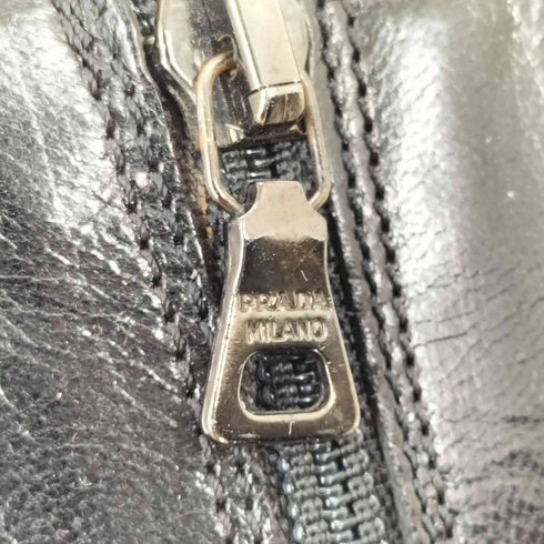 プラダ PRADA スクエアトゥ サイドジップ レースアップブーツ レディース 36