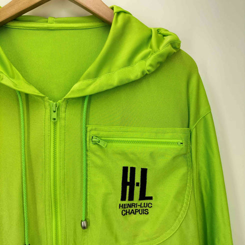 アンリリュシャピュイ Henri-Luc Chapuis ナイロン ポリ ストレッチ ジップアップ パーカー Y2K レディース JPN:9号