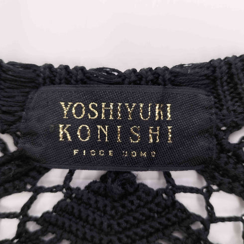 ヨシユキコニシ YOSHIYUKI KONISHI 花柄 レース S/S Vネック コットン ニット レディース