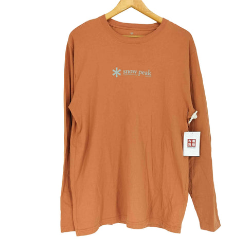 スノーピーク Snow Peak Soft Cotton Logo Long Sleeve T-Shirt メンズ JPN:L