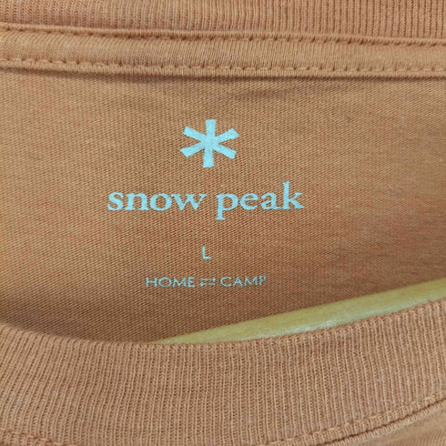 スノーピーク Snow Peak Soft Cotton Logo Long Sleeve T-Shirt メンズ JPN:L