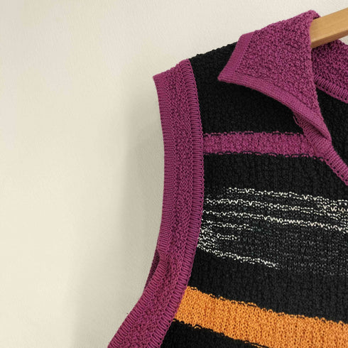 ミッソーニ MISSONI イタリア製 襟付 ボーダーチュニック レディース USA 10