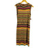 ミッソーニ MISSONI イタリア製 マルチカラー ボーダーレーヨンノースリーブ チュニックワンピース レディース