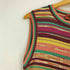 ミッソーニ MISSONI イタリア製 マルチカラー ボーダーレーヨンノースリーブ チュニックワンピース レディース